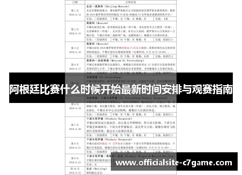 阿根廷比赛什么时候开始最新时间安排与观赛指南 阿根廷比赛什么时候开始最新时间安排与观赛指南